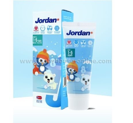 Jordanยาสีฟันเด็กรสสตรอเบอร์รี่ ขั้นที่1 (1-5ปี)จอแดน