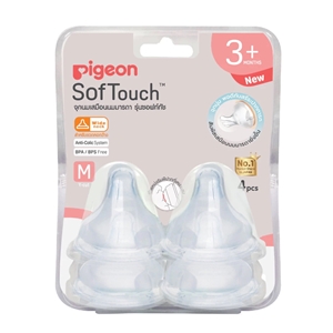 [8851973060292   ] Pigeonจุกนมคอกว้าง SofTouch size M แพค4ชิ้น 