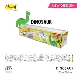 [IP-KD-ROLL01] ม้วนภาพกระดาษระบายสี ลายDinosaur IP-KD-ROLL01