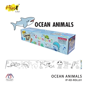 [IP-KD-ROLL01] ม้วนภาพกระดาษระบายสี ลายOcean Animals  