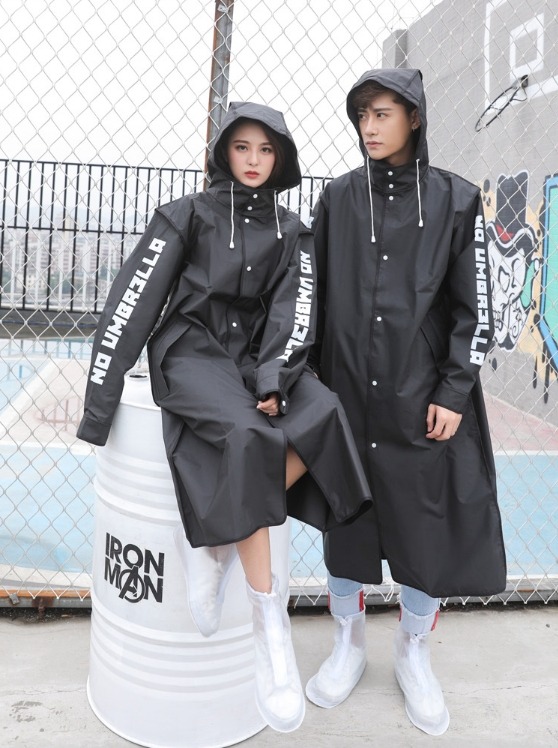 รับสกรีน รับผลิตเสื้อกันฝนยาวเต็มตัว กันน้ำ แฟชั่น เสื้อกันฝนยาว 