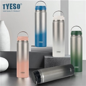 TYESO ขวดเก็บอุณหภูมิ สีใหม่ เมทัลลิค-ทูโทน กระบอกน้ำเก็บความเย็น ขนาด 530750 ml