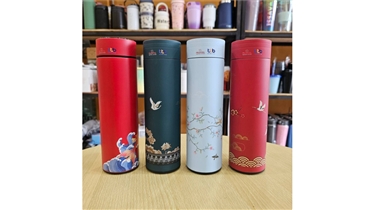 ขวดน้ำสุญญากาศลวดลายจีน