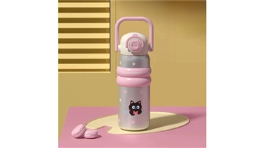 กระบอกน้ำเก็บความเย็นแบบมีหูจับ สีสันสดใสใช้งานง่าย