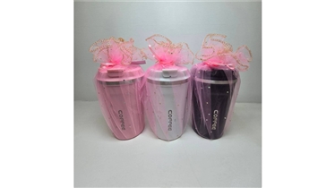 แก้วเก็บอุณหภูมิพร้อมถุงผ้าและบริการสกรีนโลโก้