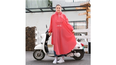 เสื้อกันฝนทรงคลุมสำหรับขี่มอเตอร์ไซค์ พกง่าย ใช้งานสะดวก