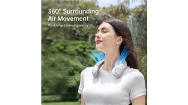 พัดลมคล้องคอแบบไร้ใบพัดน้ำหนักเบา