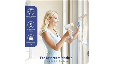 แปรงขัดไฟฟ้าไร้สาย ทุ่นแรงขจัดคราบฝังแน่น