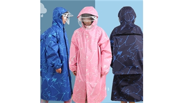 เสื้อกันฝนเด็กพร้อมช่องใส่กระเป๋า เพิ่มความสะดวกในวันฝนตก