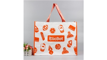 ถุงผ้าทอเคลือบกันน้ำ พิมพ์ลาย พร้อมหูหิ้ว