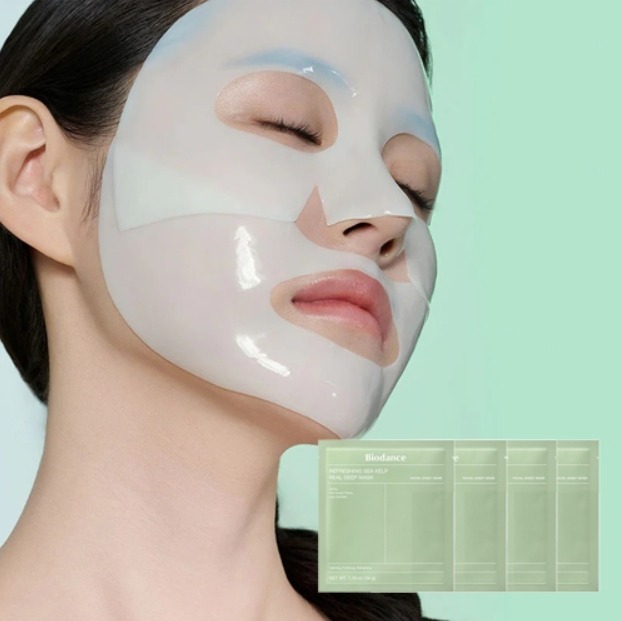 เขียว Biodance Refreshing Sea Kelp Real Deep Mask (1กล่อง/บรรจุ4แผ่น)