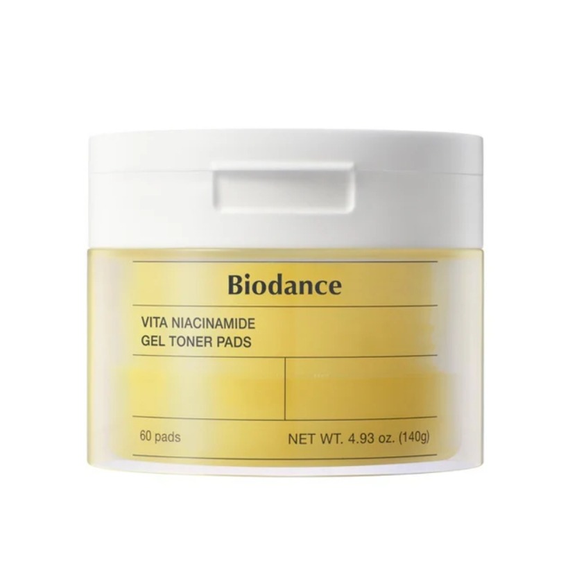 กระปุกเหลือง Biodance Vita Niacinamide Gel Toner 60 Pads