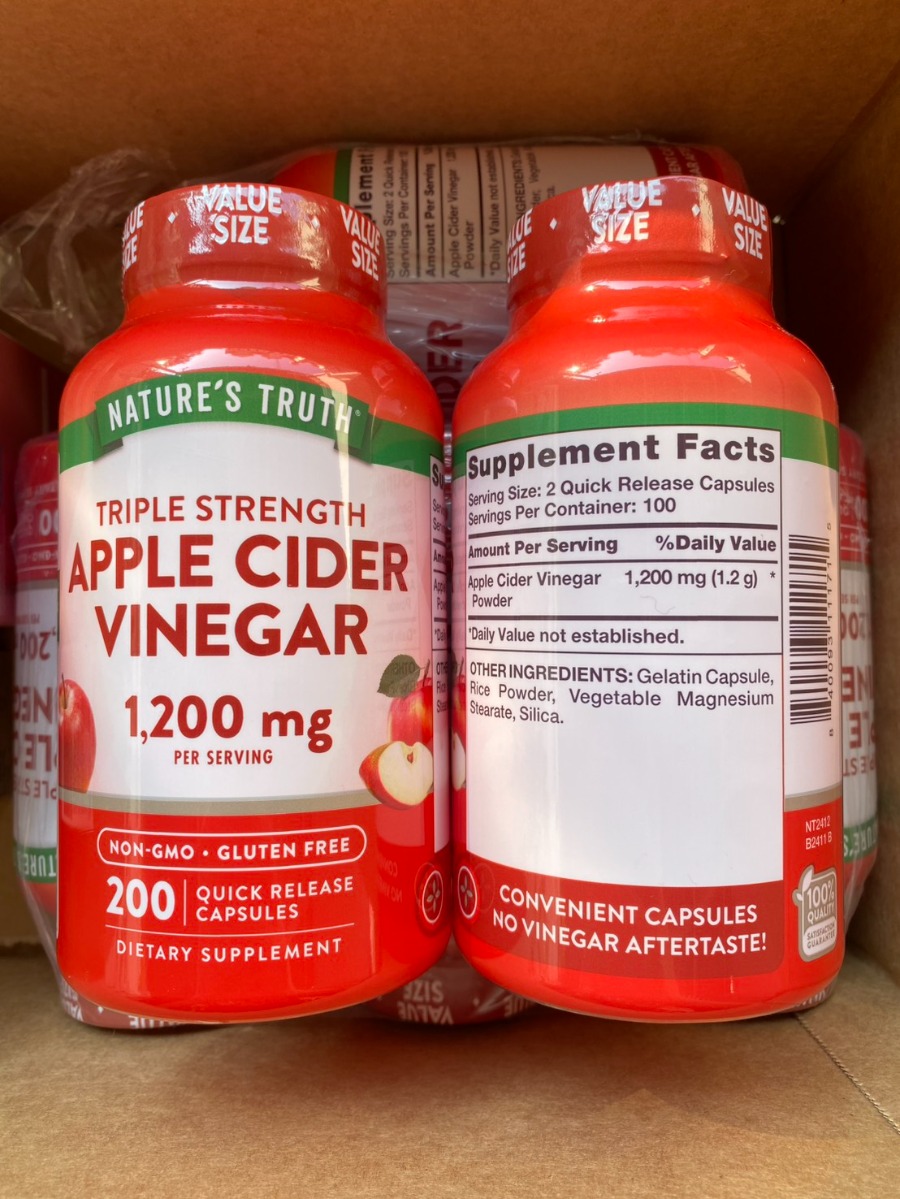 Nature's Truth Apple Cider Vinegar 1200 mg. (200/แคปซูล)