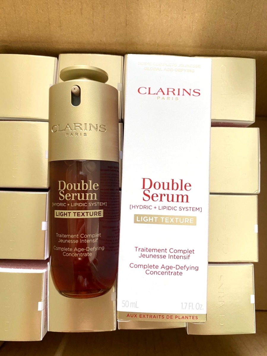 Clarins Double Serum Light Texture Firming + Smoothing Anti-Aging Concentrate ขนาด 50ml.