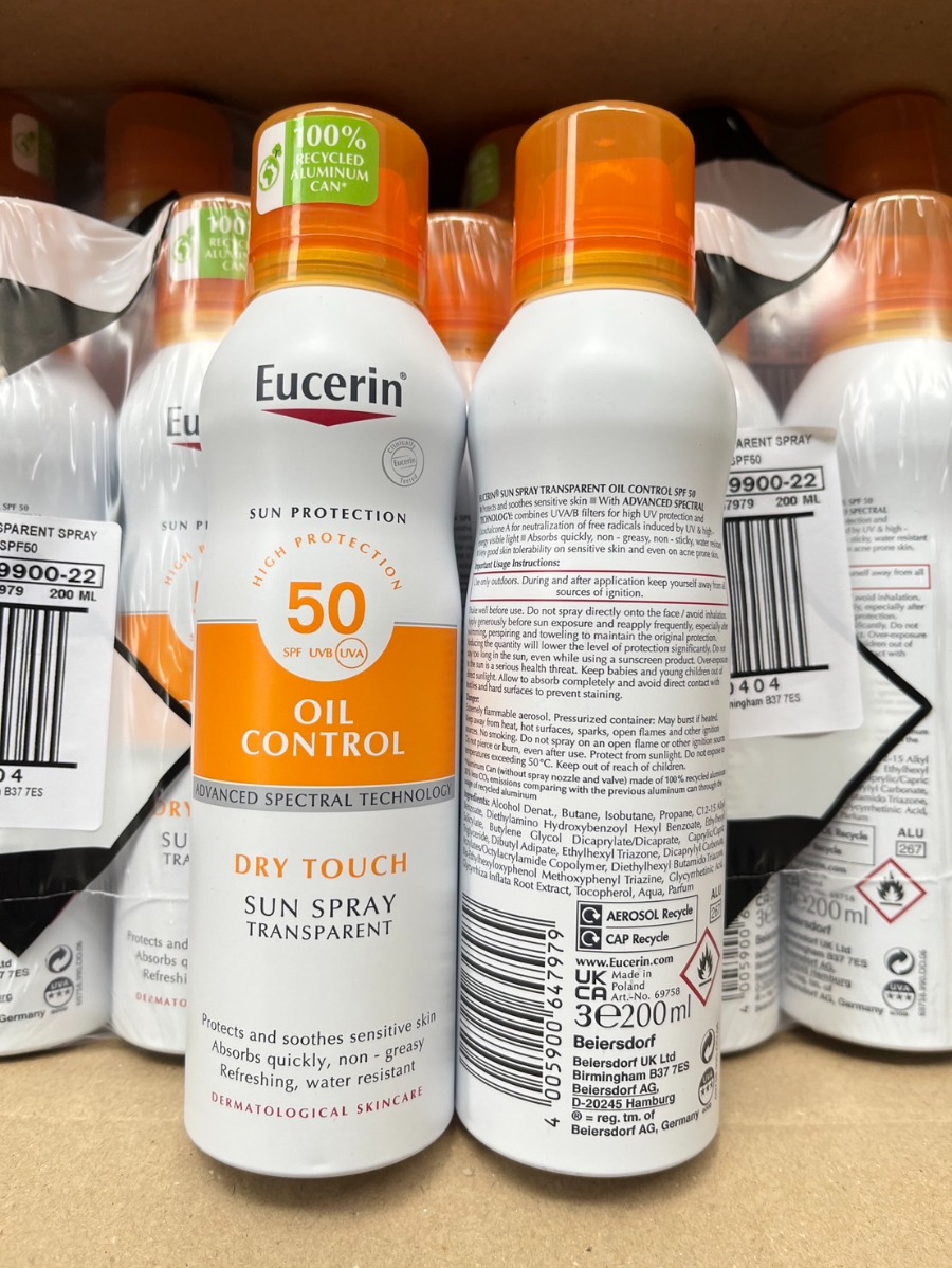 Eucerin Oil Control Dry Touch Sun Spray Transparent SPF 50 ขนาด 200ml.