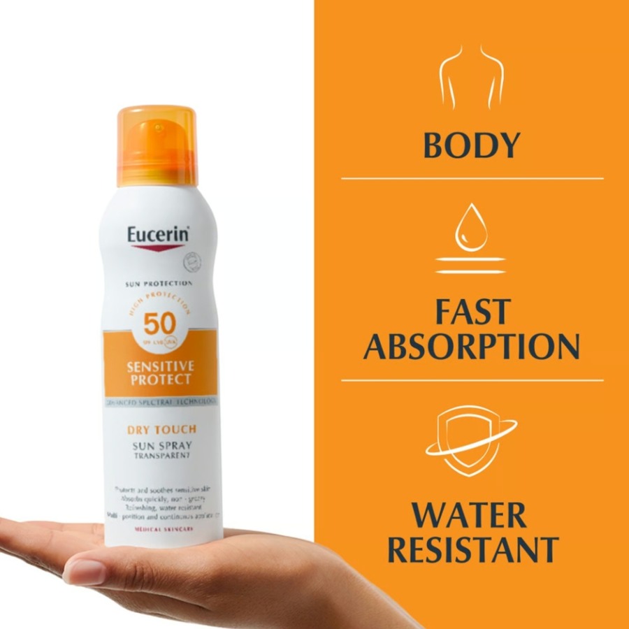 Eucerin Oil Control Dry Touch Sun Spray Transparent SPF 50 ขนาด 200ml.