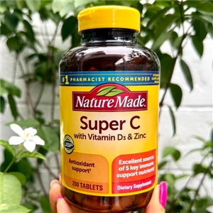Nature Made Super C with Vitamin D3 & with Zinc Tablets 200 Tablets