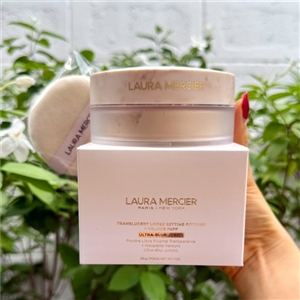 เซต Laura Mercier Jumbo Translucent Loose Setting Powder Ultra-Blur 29g. & Velour Puff