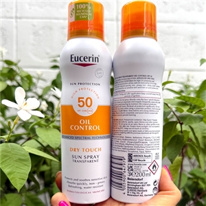 Eucerin Oil Control Dry Touch Sun Spray Transparent SPF 50 ขนาด 200ml.