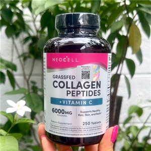 Neocell Grassfed Collagen +C 6000 mg. Supports Healthy Hair, Skin, and Nails (250Tablets)