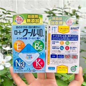 กล่องฟ้า - Rohto Vita 40 Alpha Eye Drops 12ml. นำเข้าจากญี่ปุ่น
