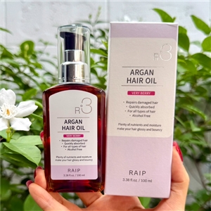ออยล์ Raip R3 Argan Hair Oil 100 ml #Very Berry ม่วงอ่อน