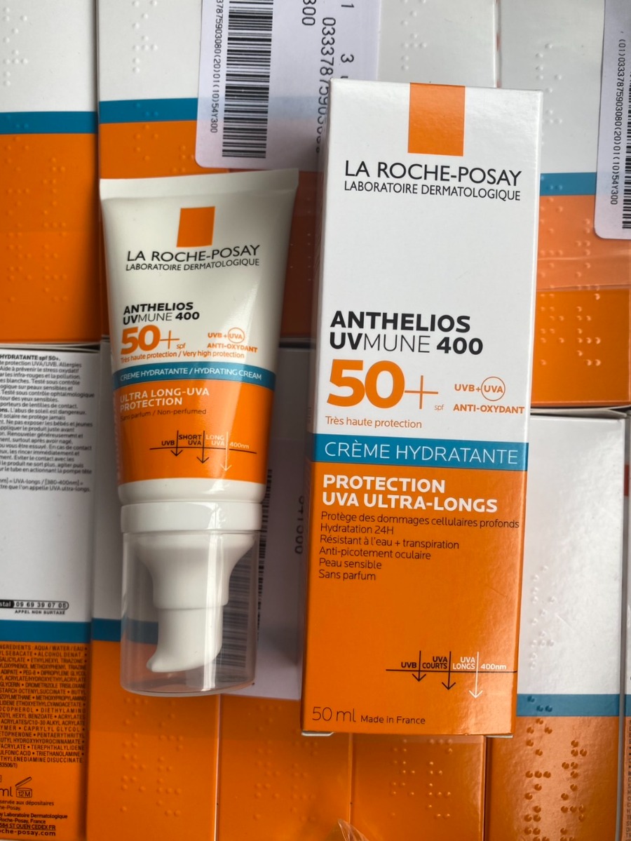 หลอดแถบฟ้า - La Roche-Posay Anthelios UVMune 400 Hydrating Suncream SPF50 ขนาด 50ml.