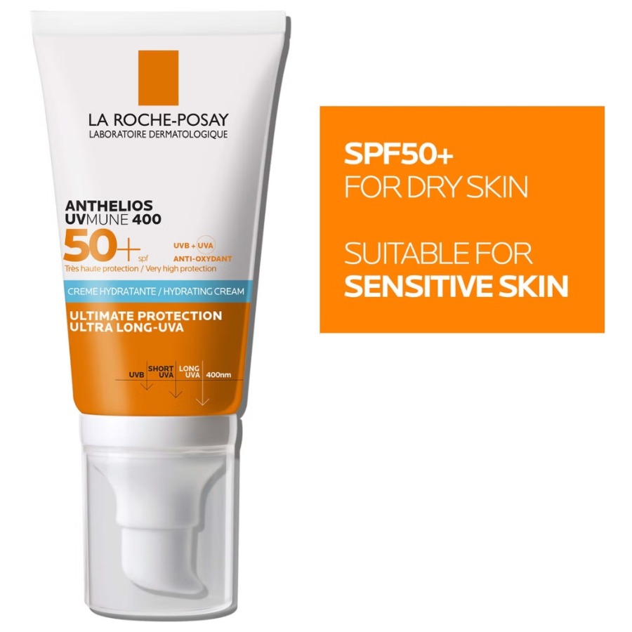 หลอดแถบฟ้า - La Roche-Posay Anthelios UVMune 400 Hydrating Suncream SPF50 ขนาด 50ml.