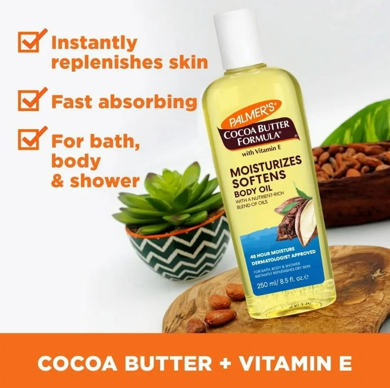 Palmer's Cocoa Butter Formula Moisturizing Softens Body Oil 250ml.