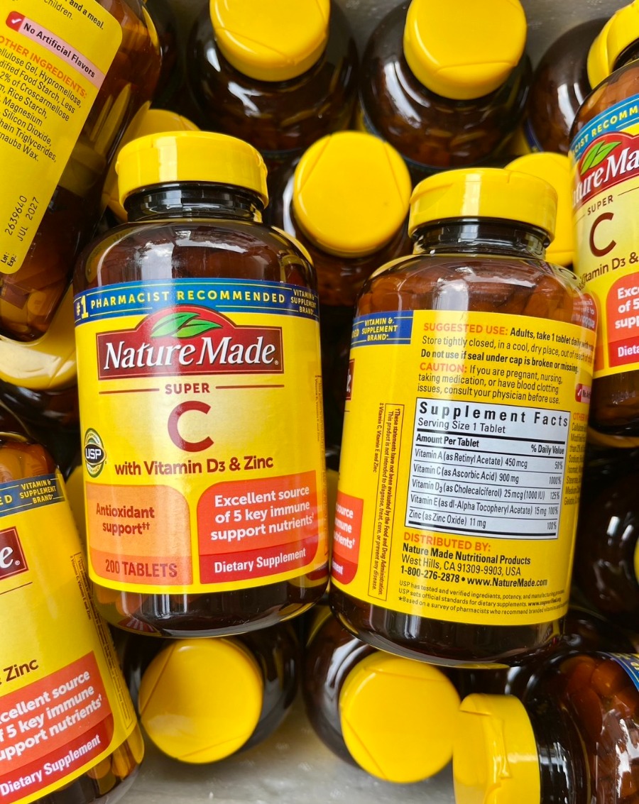 Nature Made Super C with Vitamin D3 & with Zinc Tablets 200 Tablets