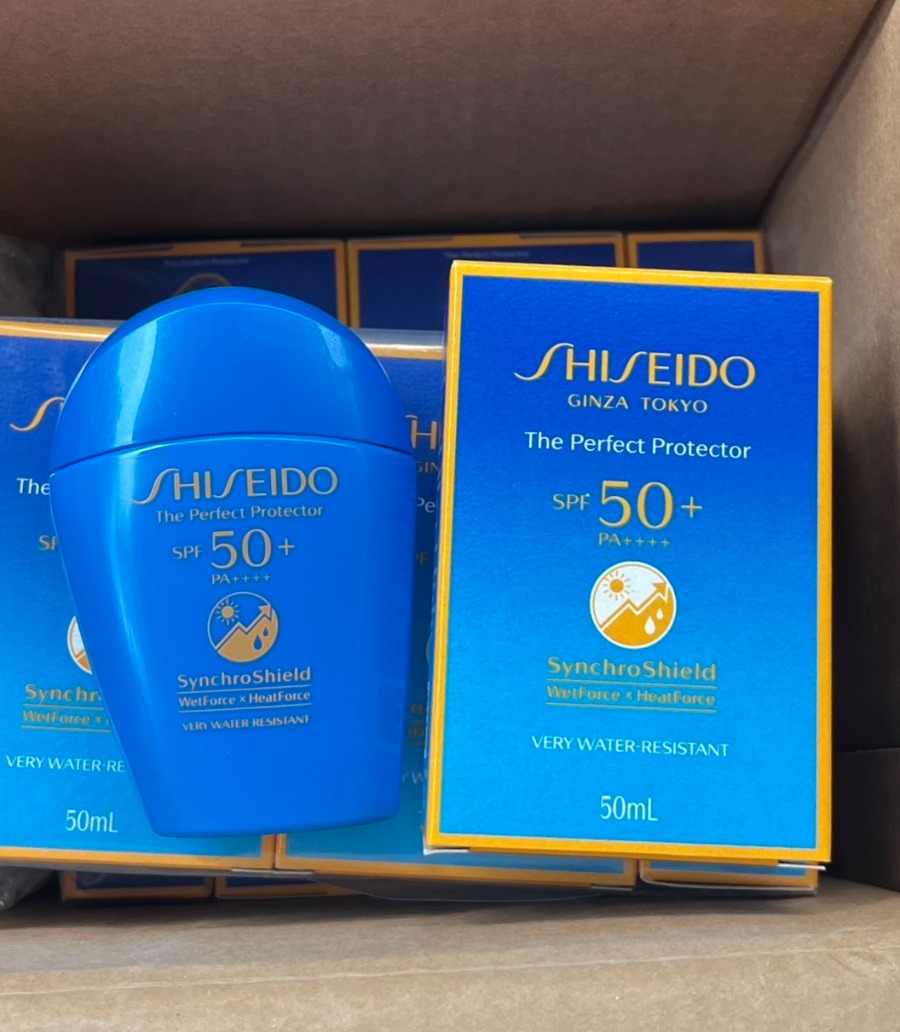 Shiseido Ginza Tokyo The Perfect Protector SPF50+ PA+++ Synchro Shield WetForce x HeatForce 50 ml. สูตรใหม่ (เคาเตอร์ 1,650฿)