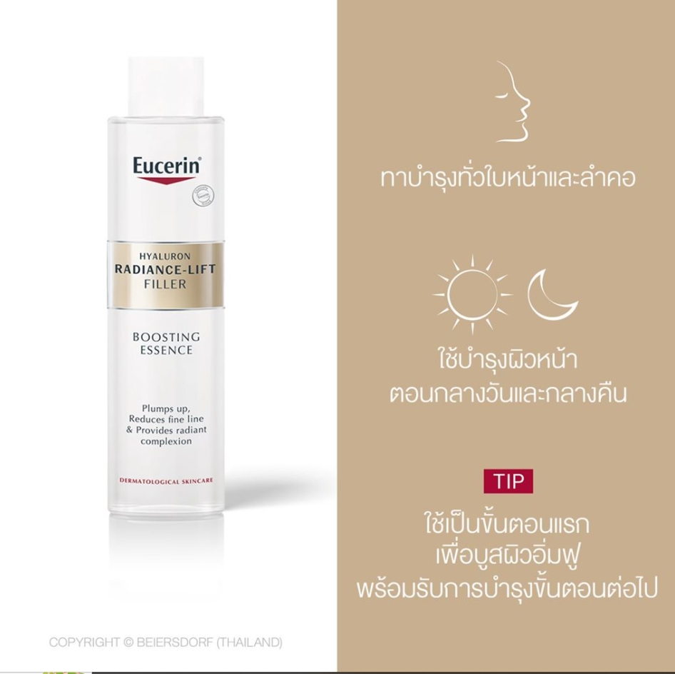 น้ำตบ Eucerin Hyaluron Radiance Lift Filler Boosting Essence 100 ml.