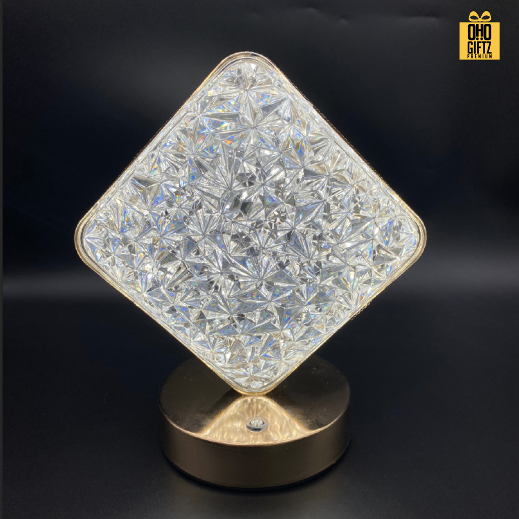 โคมไฟคริสตัลอะคริลิคหรูหรา สกรีนโลโก้ ทำเป็นของพรีเมี่ยม ของที่ระลึกได้