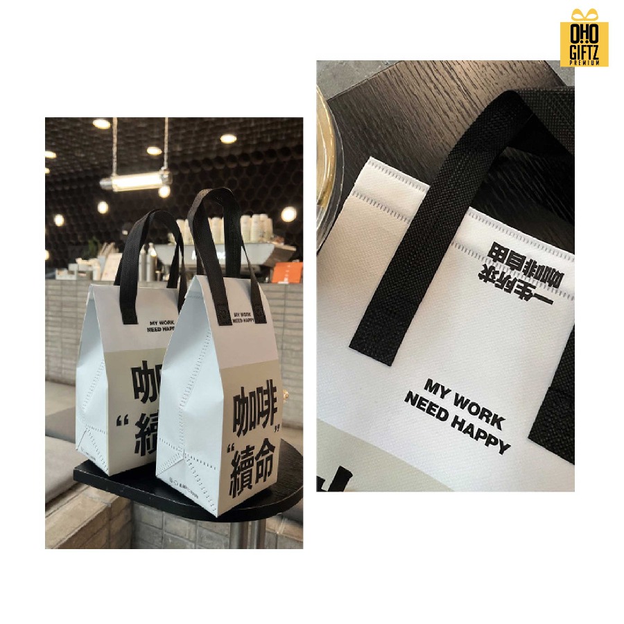 ถุงเก็บความร้อนเย็น ด้านในเคลือบฟอยล์ สกรีนโลโก้ ทำเป็นของพรีเมี่ยม