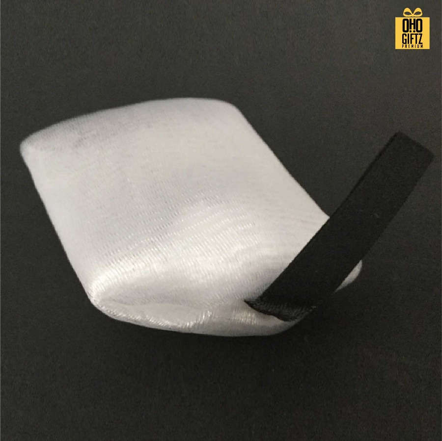 ถุงตาข่ายใส่สบู่พร้อมซอง สกรีนโลโก้ ทำเป็นของพรีเมี่ยมได้