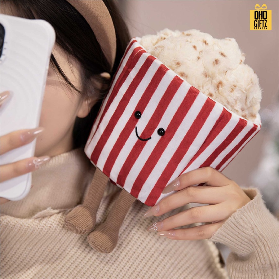 Popcorn ตุ๊กตาน่ารัก สกรีนโลโก้ ทำเป็นของพรีเมี่ยมได้ 