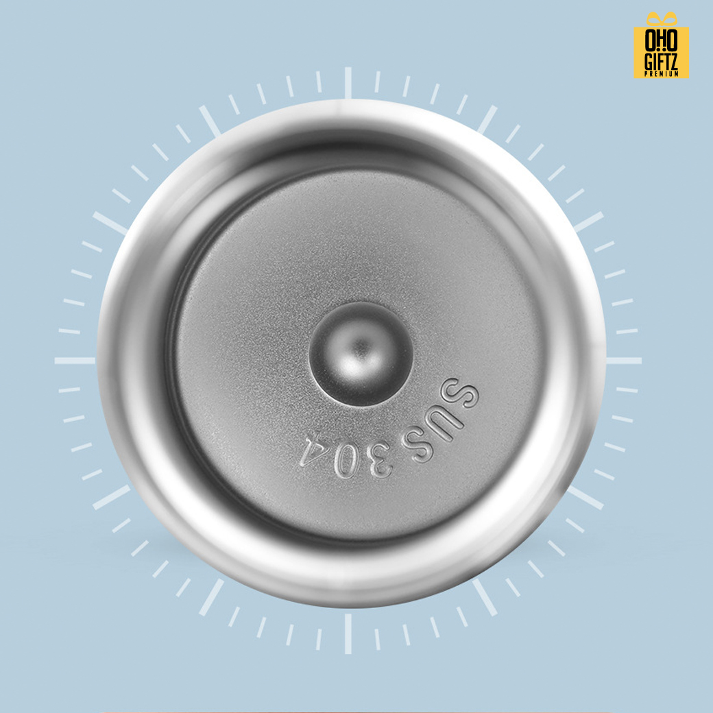 กระติกน้ำสแตนเลสแบบพกพามีสายหิ้ว สกรีนโลโก้ ทำเป็นของพรีเมี่ยมได้