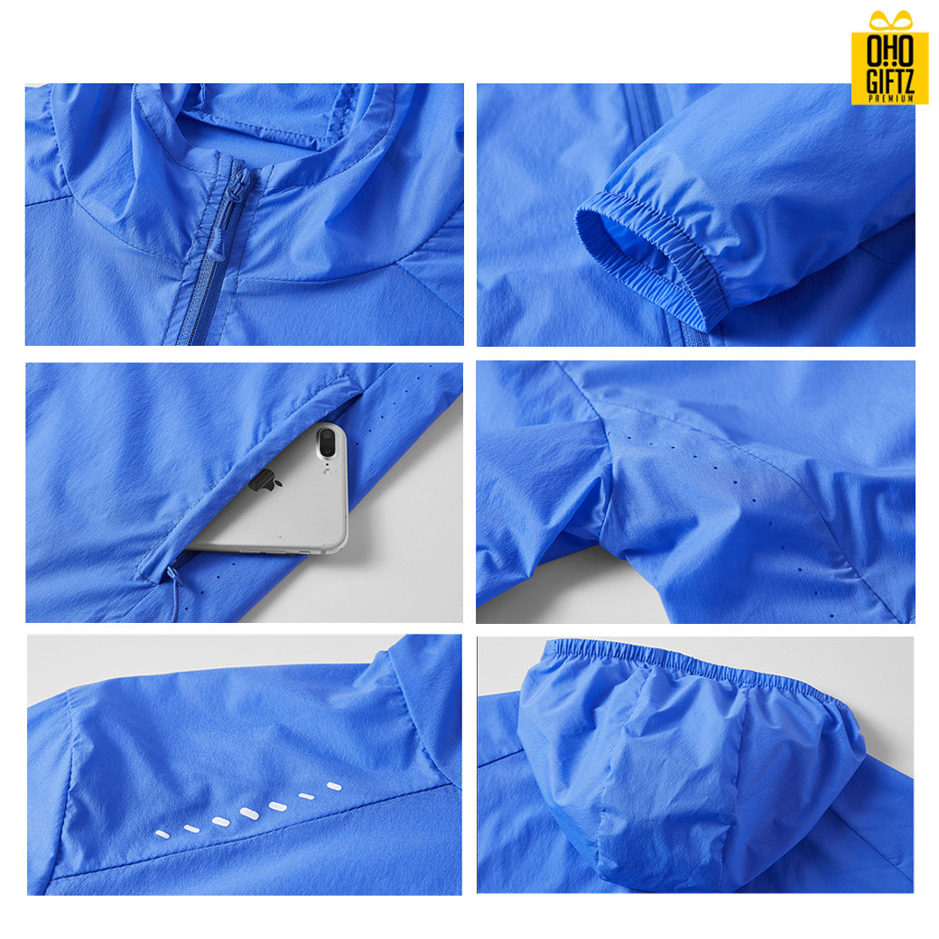 เสื้อคลุมกันลม & UV ไซซ์ใหญ่ สกรีนโลโก้ ทำเป็นของพรีเมี่ยมได้