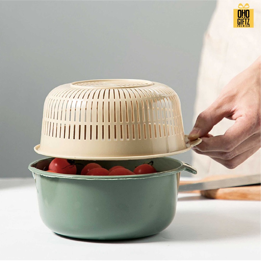 ตะกร้าล้างผักผลไม้ สกรีนชื่อ สกรีนโลโก้ ทำเป็นของพรีเมี่ยมได้