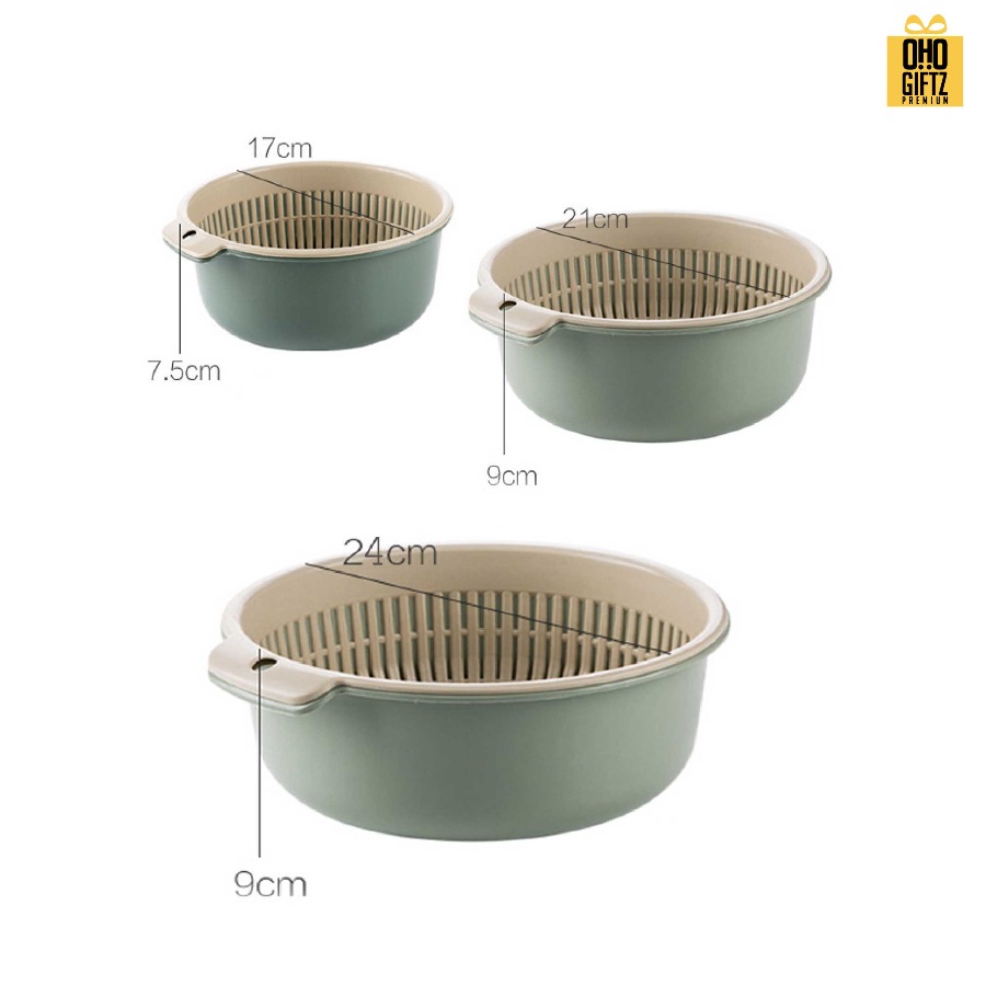 ตะกร้าล้างผักผลไม้ สกรีนชื่อ สกรีนโลโก้ ทำเป็นของพรีเมี่ยมได้