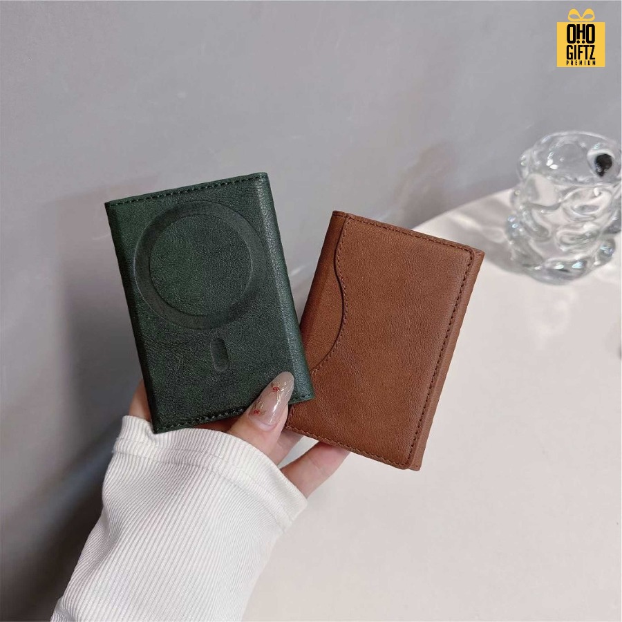 ที่ใส่บัตรแม่เหล็ก Magsafe หนัง PU มีหลายช่อง สกรีนโลโก้ ทำเป็นของพรีเมี่ยมได้