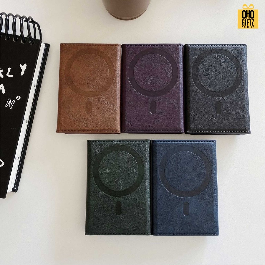 ที่ใส่บัตรแม่เหล็ก Magsafe หนัง PU มีหลายช่อง สกรีนโลโก้ ทำเป็นของพรีเมี่ยมได้