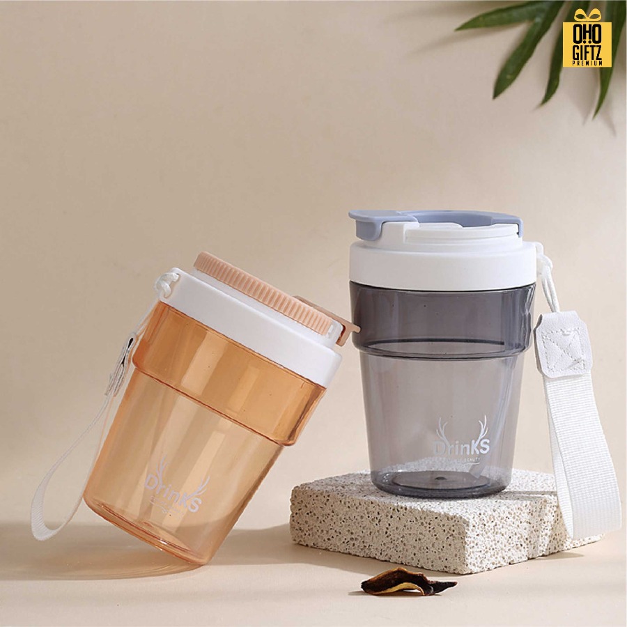 แก้วพลาสติก 2 ชั้น หนามีฝาปิด สกรีนโลโก้ ทำเป็นของพรีเมี่ยมได้