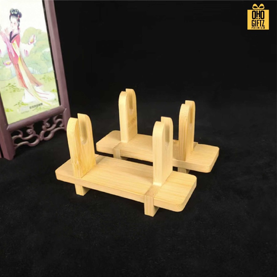 แท่นไม้วางพัดจีน ทำเป็นสินค้าพรีเมี่ยม ของชำร่วย ของที่ระลึกได้