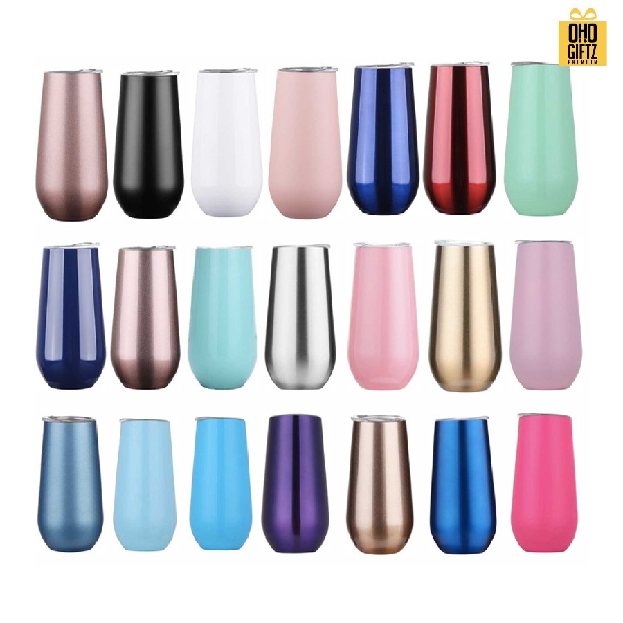 แก้วน้ำสแตนเลส 6oz. สกรีนโลโก้  ทำเป็นของพรีเมี่ยมได้