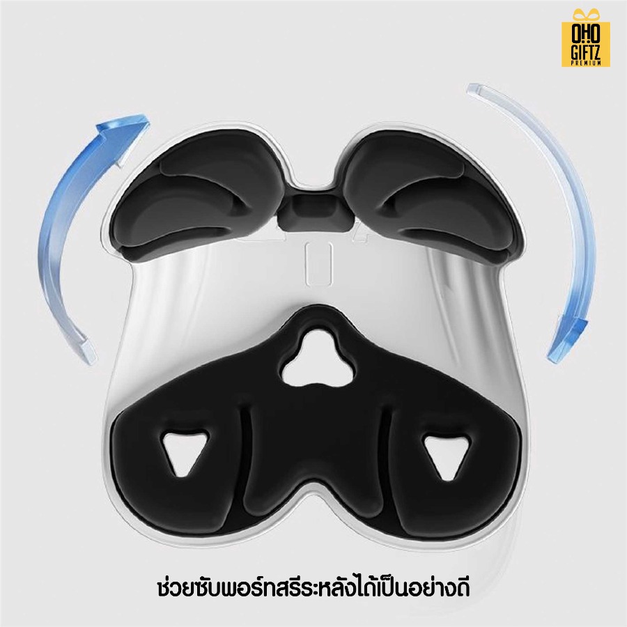 เบาะรองหลังเก้าอี้ เพื่อสุขภาพ สกรีนชื่อ สกรีนโลโก้ ทำเป็นของพรีเมี่ยมได้ 