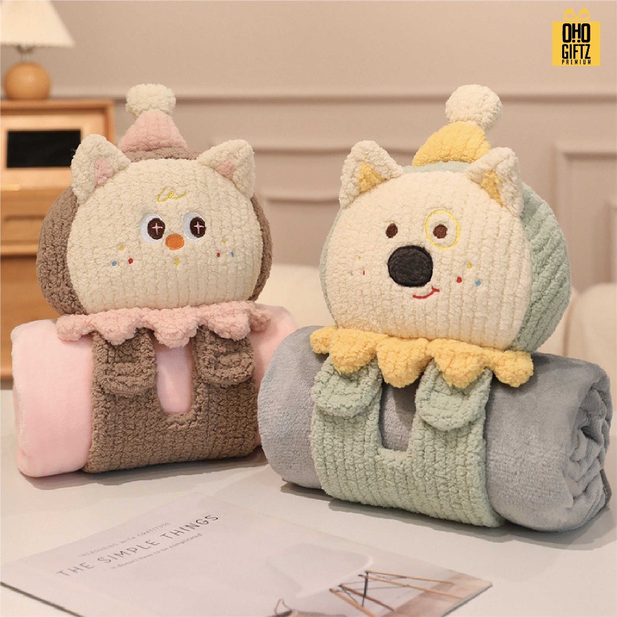 ตุ๊กตาผ้าห่มม้วนแฟนซี สกรีนโลโก้ ติดลาเบล ทำเป็นของพรีเมี่ยมได้