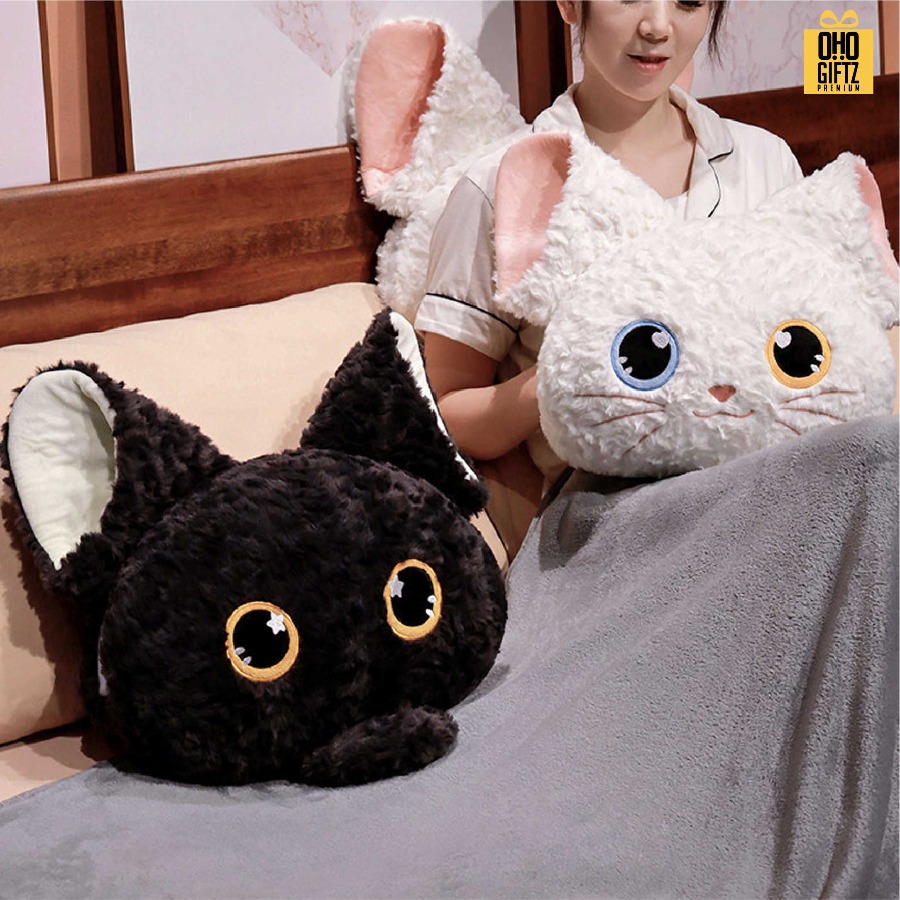 ตุ๊กตาหมอนผ้าห่ม สกรีนโลโก้ ติดลาเบล ทำเป็นของพรีเมี่ยมได้