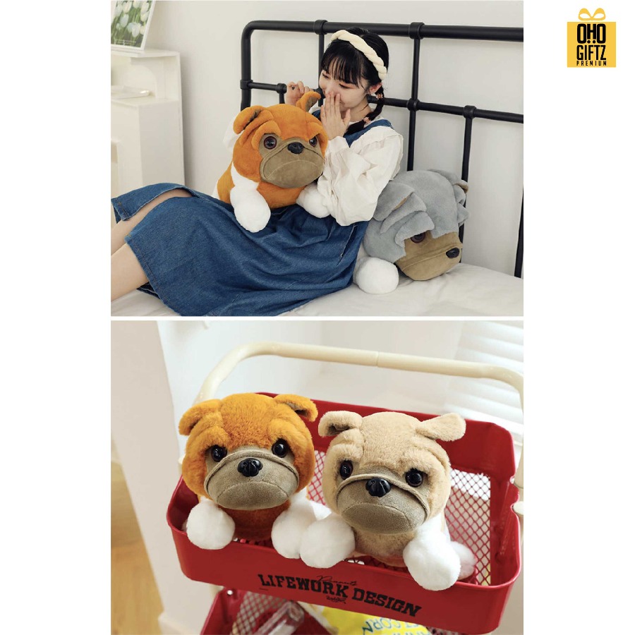 ตุ๊กตาสุนัข รับผลิตใส่เสื้อ สกรีนโลโก้ได้ รับผลิตพิมพ์โลโก้ สกรีนโลโก้ ทำเป็นของพรีเมี่ยมได้ 