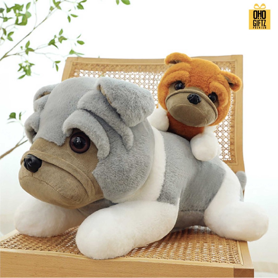 ตุ๊กตาสุนัข รับผลิตใส่เสื้อ สกรีนโลโก้ได้ รับผลิตพิมพ์โลโก้ สกรีนโลโก้ ทำเป็นของพรีเมี่ยมได้ 